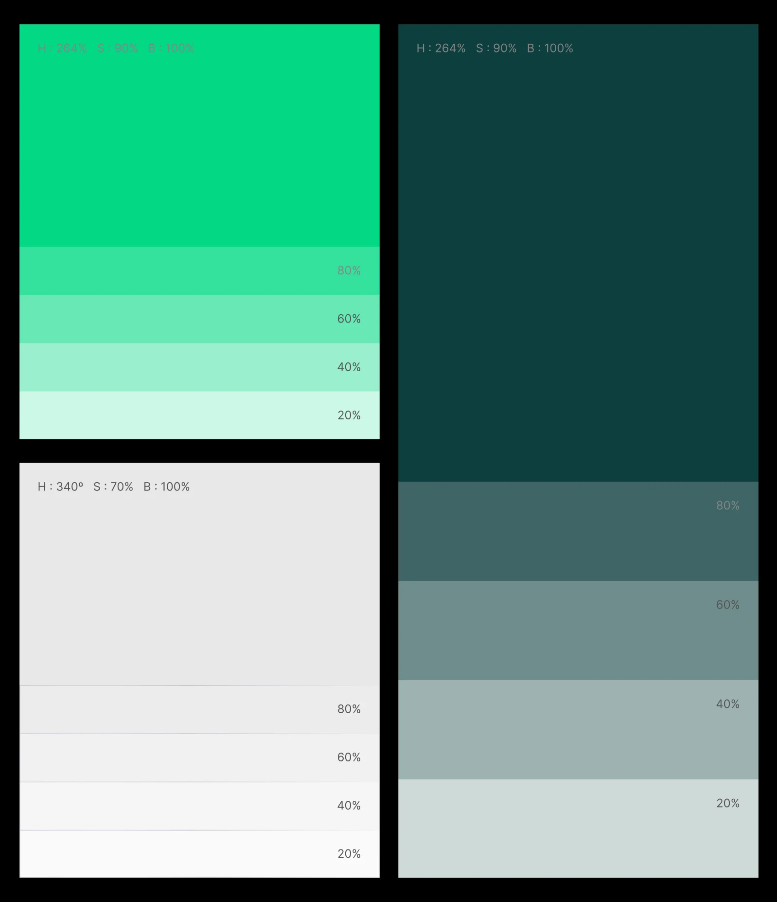 Linkgreen brand color palette