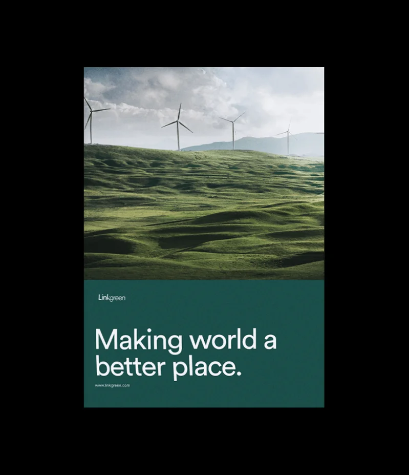 Linkgreen startup brand flyer