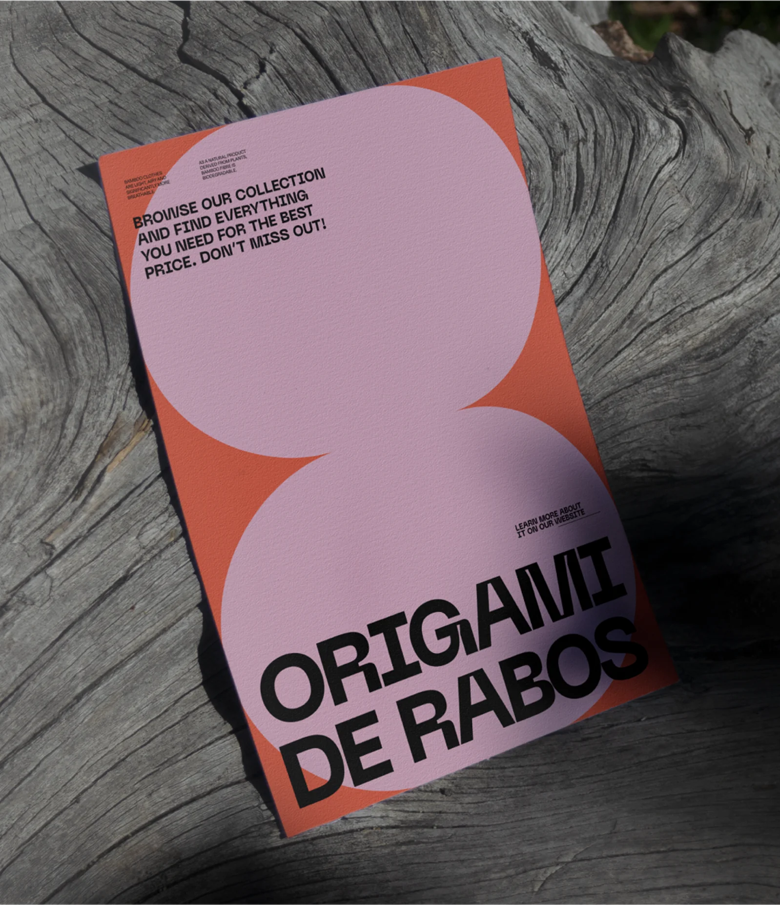 Origami de Rabos poster design